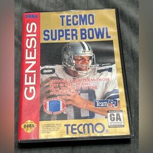Tecmo Super Bowl - Sega Genesis - In Box - Great Condition